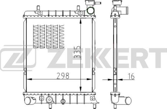 Zekkert MK-1142 - Radiators, Motora dzesēšanas sistēma autodraugiem.lv