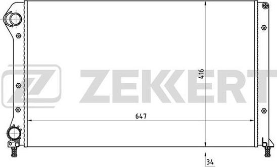 Zekkert MK-1159 - Radiators, Motora dzesēšanas sistēma autodraugiem.lv