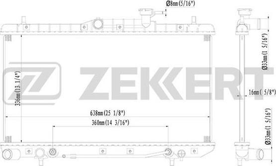 Zekkert MK-1156 - Radiators, Motora dzesēšanas sistēma autodraugiem.lv