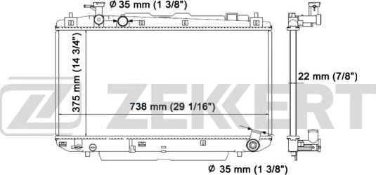 Zekkert MK-1151 - Radiators, Motora dzesēšanas sistēma autodraugiem.lv