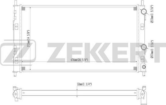 Zekkert MK-1158 - Radiators, Motora dzesēšanas sistēma autodraugiem.lv