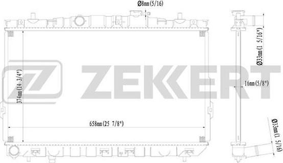 Zekkert MK-1153 - Radiators, Motora dzesēšanas sistēma autodraugiem.lv