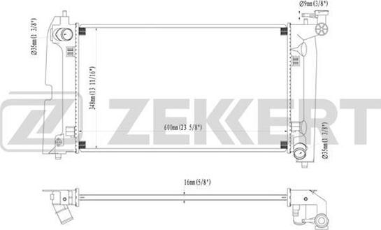 Zekkert MK-1166 - Radiators, Motora dzesēšanas sistēma autodraugiem.lv