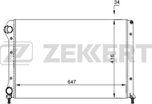 Zekkert MK-1160 - Radiators, Motora dzesēšanas sistēma autodraugiem.lv