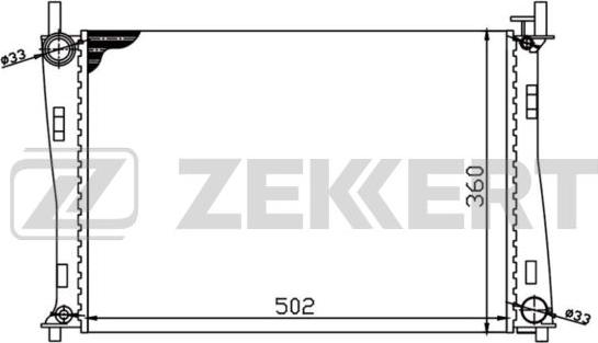 Zekkert MK-1162 - Radiators, Motora dzesēšanas sistēma autodraugiem.lv