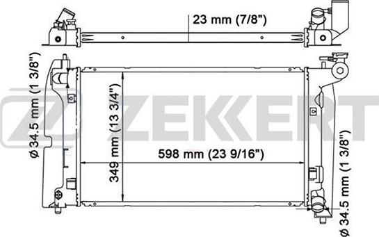 Zekkert MK-1167 - Radiators, Motora dzesēšanas sistēma autodraugiem.lv