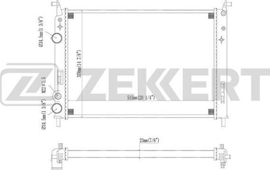 Zekkert MK-1105 - Radiators, Motora dzesēšanas sistēma autodraugiem.lv