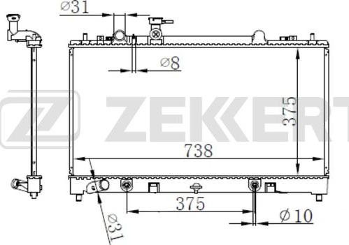 Zekkert MK-1106 - Radiators, Motora dzesēšanas sistēma autodraugiem.lv