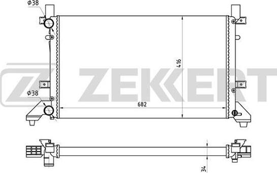 Zekkert MK-1108 - Radiators, Motora dzesēšanas sistēma autodraugiem.lv