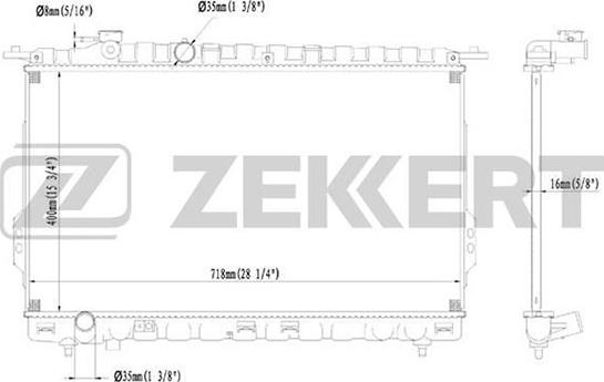 Zekkert MK-1119 - Radiators, Motora dzesēšanas sistēma autodraugiem.lv