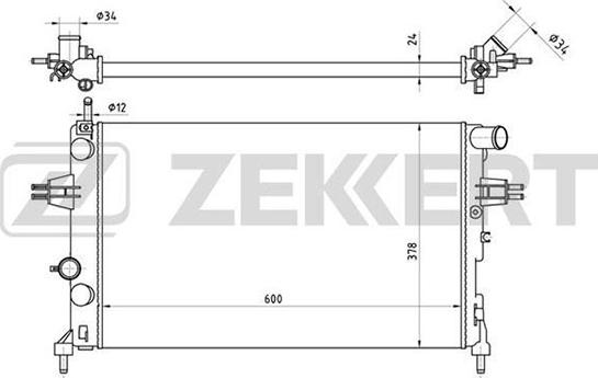 Zekkert MK-1114 - Radiators, Motora dzesēšanas sistēma autodraugiem.lv
