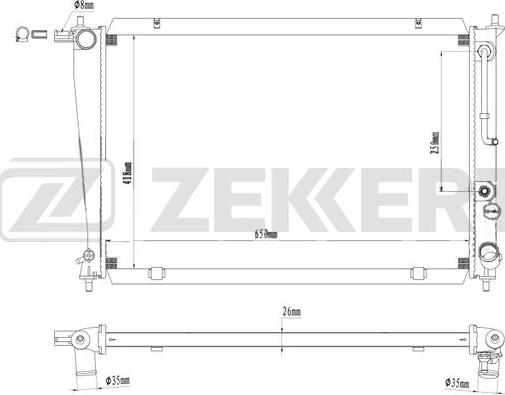 Zekkert MK-1110 - Radiators, Motora dzesēšanas sistēma autodraugiem.lv