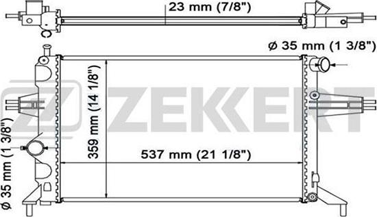 Zekkert MK-1112 - Radiators, Motora dzesēšanas sistēma autodraugiem.lv