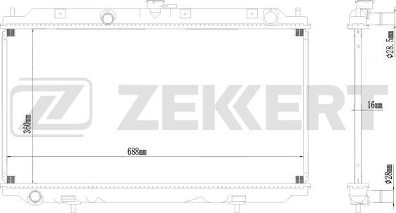 Zekkert MK-1117 - Radiators, Motora dzesēšanas sistēma autodraugiem.lv