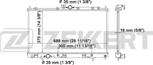 Zekkert MK-1186 - Radiators, Motora dzesēšanas sistēma autodraugiem.lv