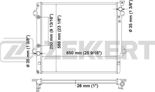 Zekkert MK-1180 - Radiators, Motora dzesēšanas sistēma autodraugiem.lv