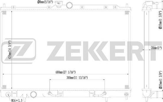 Zekkert MK-1183 - Radiators, Motora dzesēšanas sistēma autodraugiem.lv