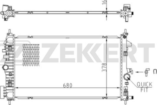 Zekkert MK-1134 - Radiators, Motora dzesēšanas sistēma autodraugiem.lv