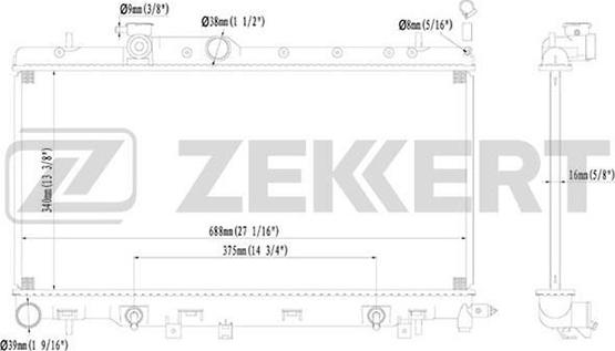 Zekkert MK-1135 - Radiators, Motora dzesēšanas sistēma autodraugiem.lv