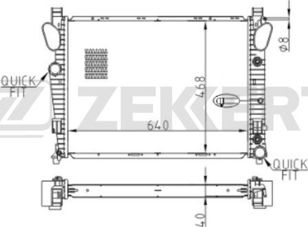 Zekkert MK-1132 - Radiators, Motora dzesēšanas sistēma autodraugiem.lv