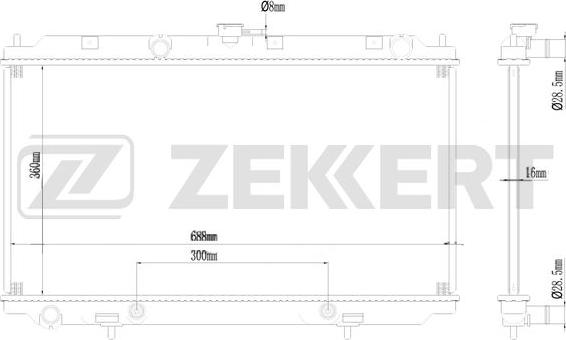 Zekkert MK-1126 - Radiators, Motora dzesēšanas sistēma autodraugiem.lv