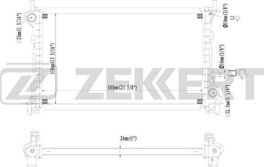 Zekkert MK-1122 - Radiators, Motora dzesēšanas sistēma autodraugiem.lv