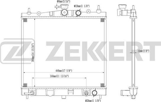 Zekkert MK-1179 - Radiators, Motora dzesēšanas sistēma autodraugiem.lv