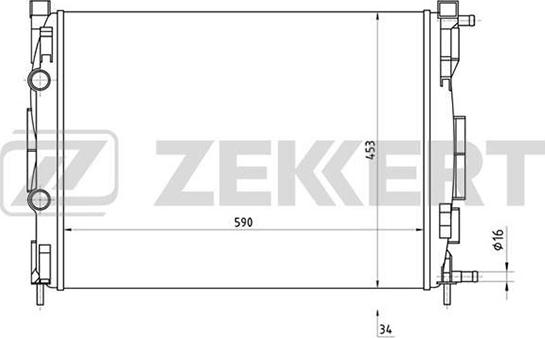 Zekkert MK-1176 - Radiators, Motora dzesēšanas sistēma autodraugiem.lv