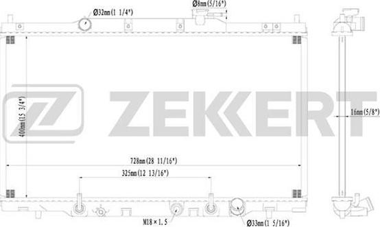 Zekkert MK-1170 - Radiators, Motora dzesēšanas sistēma autodraugiem.lv