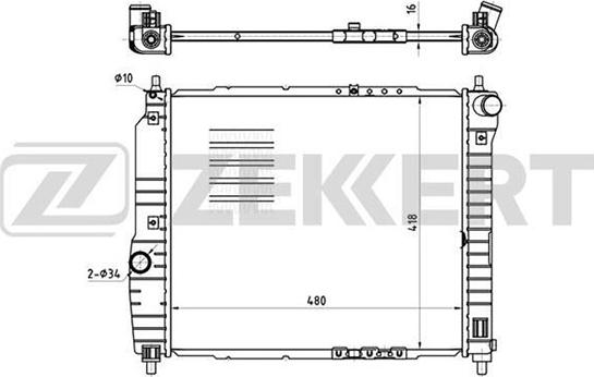 Zekkert MK-1177 - Radiators, Motora dzesēšanas sistēma autodraugiem.lv