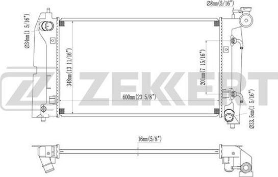 Zekkert MK-1391 - Radiators, Motora dzesēšanas sistēma autodraugiem.lv