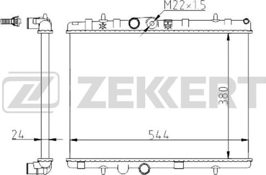 Zekkert MK-1344 - Radiators, Motora dzesēšanas sistēma autodraugiem.lv
