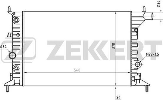 Zekkert MK-1345 - Radiators, Motora dzesēšanas sistēma autodraugiem.lv