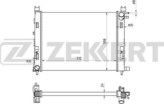 Zekkert MK-1353 - Radiators, Motora dzesēšanas sistēma autodraugiem.lv