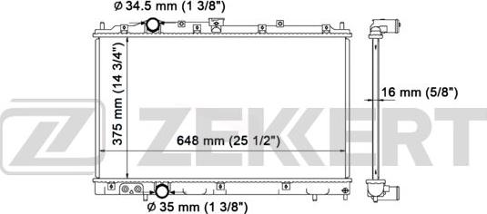 Zekkert MK-1357 - Radiators, Motora dzesēšanas sistēma autodraugiem.lv