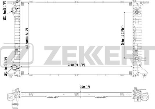 Zekkert MK-1367 - Radiators, Motora dzesēšanas sistēma autodraugiem.lv