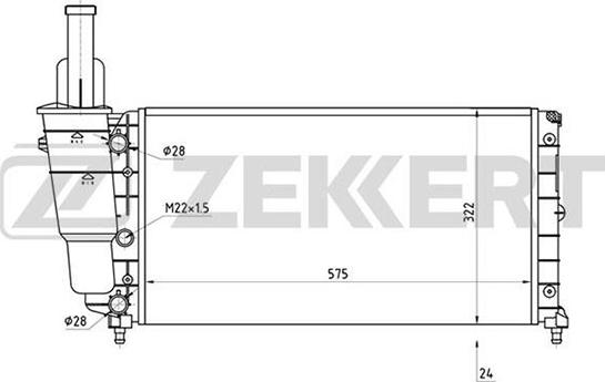 Zekkert MK-1310 - Radiators, Motora dzesēšanas sistēma autodraugiem.lv