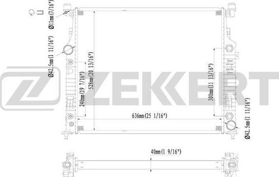 Zekkert MK-1317 - Radiators, Motora dzesēšanas sistēma autodraugiem.lv