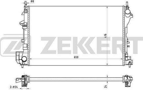 Zekkert MK-1385 - Radiators, Motora dzesēšanas sistēma autodraugiem.lv