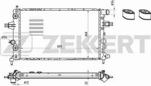 Zekkert MK-1381 - Radiators, Motora dzesēšanas sistēma autodraugiem.lv