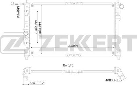 Zekkert MK-1383 - Radiators, Motora dzesēšanas sistēma autodraugiem.lv
