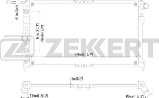 Zekkert MK-1382 - Radiators, Motora dzesēšanas sistēma autodraugiem.lv