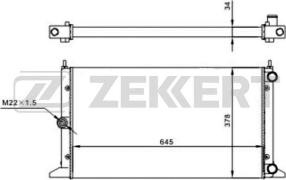 Zekkert MK-1336 - Radiators, Motora dzesēšanas sistēma autodraugiem.lv