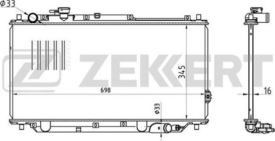 Zekkert MK-1330 - Radiators, Motora dzesēšanas sistēma autodraugiem.lv