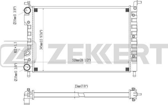 Zekkert MK-1370 - Radiators, Motora dzesēšanas sistēma autodraugiem.lv