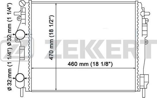 Zekkert MK-1299 - Radiators, Motora dzesēšanas sistēma autodraugiem.lv