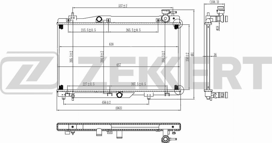 Zekkert MK-1291 - Radiators, Motora dzesēšanas sistēma autodraugiem.lv