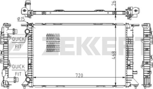 Zekkert MK-1249 - Radiators, Motora dzesēšanas sistēma autodraugiem.lv