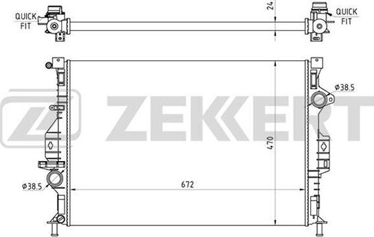 Zekkert MK-1244 - Radiators, Motora dzesēšanas sistēma autodraugiem.lv