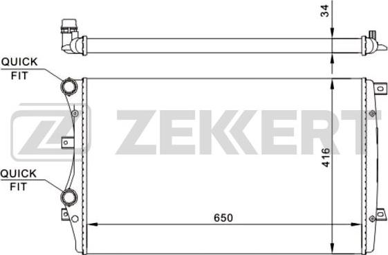 Zekkert MK-1246 - Radiators, Motora dzesēšanas sistēma autodraugiem.lv